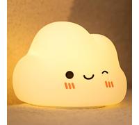 Wetry Veilleuse Bébé Nuage Lampe de Chevet Enfant Rechargeable Decor Chambre de Nouveau né, Cadeau Maternité Naissance Fille