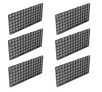 Wetrys Lot de 6 grilles d'isolement, cloisons de séparation, plateaux, filtres pour mettre au fond de l’aquarium - Noir