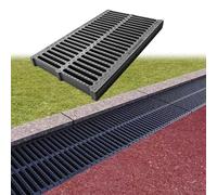 Wetsfgdg Caniveau Exterieur Grille De Drainage Grille Caniveau Systèmes De Drainage Caniveau Terrasse pour Terrasse, Jardin, Entrée50×30×3cm