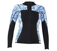Wetsuits Top Jacket Women 1.5mm Neoprene Front Zipper Long Sleeves Diving Suit for Swimming Snorkeling Scuba Diving Surfing (Blue s)