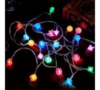 Wettarn Guirlande lumineuse à dés polyédriques à DEL extensible de 11,9 m pour jeux de rôle, chambre à coucher, intérieur ou extérieur, mariage, arbre de mariage, décoration de jardin