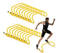 Wettarn Lot de 18 Haies d'entraînement de Vitesse et d'agilité de 15,2 cm - Équipement d'exercice Tout Usage pour Saut et Course de Football - Entraînement pliométrique en intérieur et en extérieur -