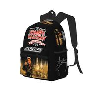 WETUIPEST Johnny Sac à Dos Scolaire Lycée Ado Étudiant Léger pour Garçon Fille Hommes Femmes Hallyday Sac d'École Travail Voyage pour Collège et Université