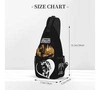 WETUIPEST Johnny Sac Poitrine Homme Hallyday Sac Bandoulière Étanche pour Camping Randonnée Voyage Sac à Bandoulière Homme et Femme Sacoche Crossbody Poitrine