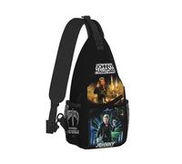 WETUIPEST Johnny Sac Poitrine Homme Hallyday Sac Bandoulière Étanche pour Camping Randonnée Voyage Sac à Bandoulière Homme et Femme Sacoche Crossbody Poitrine