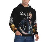 WETUIPEST Johnny Sweat à Capuche Manche Longues Hoodie Sweatshirt pour Hommes Hallyday Motif Imprimé Décontracté Tops Graphic Sweat avec Poches