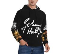 WETUIPEST Johnny Sweat à Capuche Manche Longues Hoodie Sweatshirt pour Hommes Hallyday Motif Imprimé Décontracté Tops Graphic Sweat avec Poches