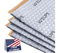 WEUPE Tapis insonorisant en butyle pour voitures, 50 mil 18 m², matériau d'isolation acoustique pour coffre de voiture, haut-parleur, porte, sol et plafond, argenté