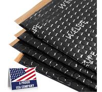 WEUPE Tapis insonorisant pour voitures, 50 mil 10 m², butyle automobile, matériau d'isolation acoustique pour coffre de voiture, haut-parleur, porte, sol et plafond, noir