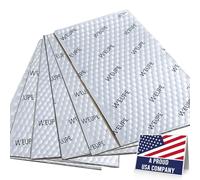 WEUPE Tapis insonorisant pour voitures, 80 mil 10 m², butyle automobile, matériau d'isolation phonique pour coffre de voiture, haut-parleur, porte, sol et plafond, argenté