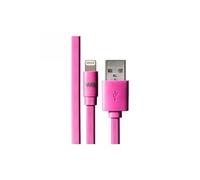 WE Câble Plat en Silicone USB vers Lightning 1m Compatible avec iPhone Se 2020 11 Pro Max XR X XS Max 8 Plus 7 Plus 6S Plus 6 5S 5 iPad - Fuschia