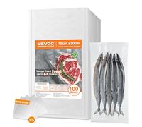 Wevac Core 100 Sac Sous Vide Alimentaire 15×30cm pour les Aliments Allongés