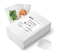Wevac Core Lot de 200 sacs d'emballage sous vide pour aliments, 20 x 25 cm, sacs de rangement texturés, parfaits pour la cuisson sous vide, l'ébullition et la préparation des repas