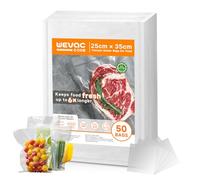 Wevac Core Poche Sous Vide alimentaire 25×35 cm - 50 Pcs - Ultra Résistants & Anti-Perforation - Pour Grandes Portions, Congélation & Cuisson Sous-Vide