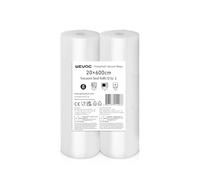Wevac Lite 2 Rouleaux Sous Vide Alimentaire 20x600cm Sacs Gaufrés sans BPA