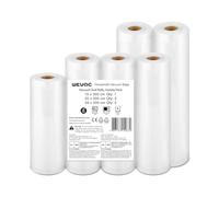 Wevac Lite 6 Rouleaux 15x300 cm (1) et 20x300 cm (3) et 28x300 cm (2) sans BPA, Pour Machine Sous Vide la Conservation et la Préparation des Aliments, Compatible avec Toutes les Machines Sous Vide