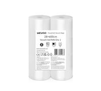 Wevac Lite Rouleau Sous Vide Alimentaire 2 Rouleaux 28x600cm, Gaufrés Sachet Sac Sous Vide sans BPA pour la Conservation des Aliments et Compatible Avec n'importe Quelle Scelleuse