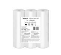 Wevac Lite Rouleau Sous Vide Alimentaire 2 Rouleaux 28x600cm, Gaufrés Sachet Sac Sous Vide sans BPA pour la Conservation des Aliments et Compatible Avec n'importe Quelle Scelleuse