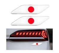 Wevdn Lot de 2 emblèmes 3D tricolores pour extérieur de voiture - Autocollant pour pare-chocs de voiture - En aluminium - Pour tous les modèles - Accessoires universels de voiture (Japon)