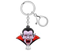 WEVENI Acrylique Cute Halloween CrâNe Porte-clés PoupéE Vaudou Porte-clés Pirate Cercueil Charms Portefeuille Accessoires Tombeau (Vampire)