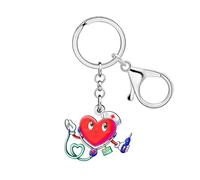 WEVENI Acrylique Porte-clés Infirmière Accessoires Semaine des Infirmiers Cadeaux pour Femmes Filles Infirmières Graduation Cadeaux d'Appréciation pour Elle (Rouge)