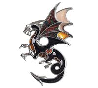 WEVENI Alliage Fantastique Dinosaure Dragon Broche Émail Épingles pour les Femme Dame Fille Mode Cadeau de Bijoux (Marron)