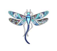 WEVENI Broche en forme de libellule en alliage et cristal - Bijou en émail pour femme et fille, Zinc,