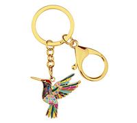 WEVENI Émail Alliage Cristal Colibri Porte-clés Oiseaux Charms pour les Femme Filles Sac Portefeuille de Voiture (Multicolore)