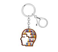 WEVENI Porte-clés bibliothèques en Acrylique Accessoires Livres Nerd Livres Cadeaux pour Lecteurs Amoureux des Livres Femmes Bibliothécaires Bibliothécaires Filles (Colorée)