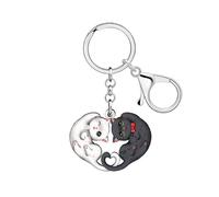 WEVENI Porte-Clés Chat Noir Mignon Porte-Clés Pour Couple Cadeaux Pour Femmes Couples Filles Sac À Main Charms Sac À Dos Accessoires