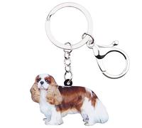 WEVENI Porte-clés Deux Chien Race Cavalier King Charles Spaniel，Beige