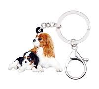 WEVENI Porte-clés Deux Chien Race Cavalier King Charles Spaniel，Couple A