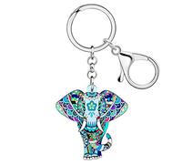 WEVENI Porte-clés éléphant mignon en acrylique pour femme - Porte-clés en acrylique pour sac à main, clés de voiture (bleu marine), bleu marine