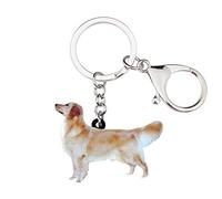 Weveni Porte-clés en acrylique Motif chien Golden Retriever