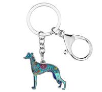 WEVENI Porte-clés en alliage émaillé pour lévrier - Cadeau pour voiture, portefeuille, sac - Pour femme et fille, bleu marine