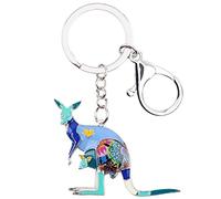WEVENI Porte-clés en émail Motif kangourous d'Australie pour femme et fille