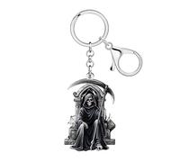 WEVENI Porte-clés Faucheuse en Acrylique Porte-clés Halloween Accessoires Gothiques Effrayants Cadeaux pour Femmes Filles Sac à main Sac à main Charms