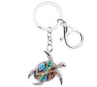 Weveni Porte-clés tortue de mer en alliage émaillé pour femme fille sac à main voiture