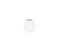 Wever & Ducré Dro Ceiling 1.0 Deckenleuchte, noir mat / verre opalin blanc