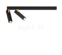 Wever & Ducré Mick 2.0 Plafonnier LED noir/doré - 3.000 K Ce luminaire comporte des modules à LED prémontés de classes énergétiques A A