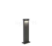 Wever & Ducré Palos Round 2.0 Borne lumineuse LED anthracite - 47 cm - 3.000 K - plaque de sol Ce luminaire comporte des modules à LED prémontés de classes énergétiques A A++, A+, A