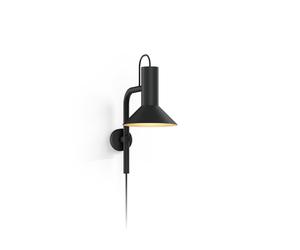 Wever & Ducré Roomor Wall 3.1 Wandleuchte, noir mat / gold, connexion murale