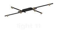 Wever & Ducré Trace Grid 1.0 Plafonnier LED noir/champagne Ce luminaire comporte des modules à LED prémontés de classes énergétiques A A++, A+, A