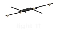Wever & Ducré Trace Grid 2.0 Plafonnier LED noir/champagne Ce luminaire comporte des modules à LED prémontés de classes énergétiques A A++, A+, A