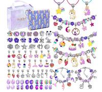WEVOL Cadeau Fille 5-13 Ans Bijoux Enfant, Fabrication Bracelet Charms Bracelet Kit Jouet Fille 5 6 7 8 9 10 11 12 13 Ans Cadeau de Noël et de Anniversaire