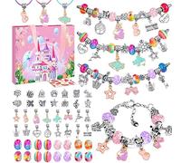 WEVOL Cadeau Fille 5-13 Ans Bijoux Enfants Jeux Charms Bracelet Kit Fabrication Creation Idée Jouet de Pâques Noël Anniversaire