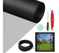 WEVOL Moustiquaire Fenetre, 150x500cm Rouleau Moustiquaire sans Percage, Toile Moustiquaire avec Outils d'installation, Filet Moustiquaire Fibre de Verre Recoupable pour Fenêtre Portes-fenêtre Salon