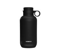 WEWATER Infuse Bottle Bouteille isotherme 530 ml avec infuseur intégré, bouteille portable réutilisable, poignée, sans BPA, bouchon anti-fuite avec double ouverture, thermos noir
