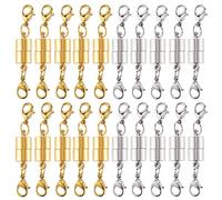WEWAYSMILE 20 ensembles Fermoir et Fermetures Collier Magnétiques, Fermoirs Bracelet Bijoux Magnétiques, Fermoirs Magnétiques en Laiton, pour Fabrication de Colliers et de Bracelets