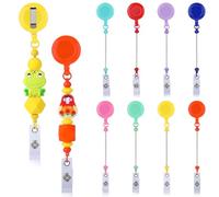 WEWAYSMILE 8 pièces Bobines Rétractables De Badge D’Identification D’Infirmière, Clip De Lanière Mignon Pour Infirmières, Médecins, Étudiants En Médecine, Cadeaux De Travail